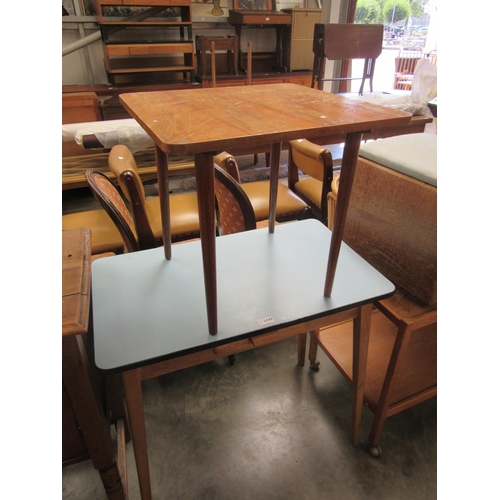 2449 - Two mid century occasional tables and a side table