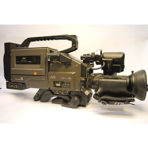 7097 - A JVC BR-S422E video cassette recorder with a Fuji VCL-1012BY Fujinon-TV Zoom Lens and accessories