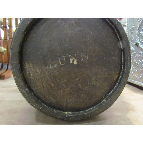 4244 - A wooden costrel, 28cm long x 20cm diameter