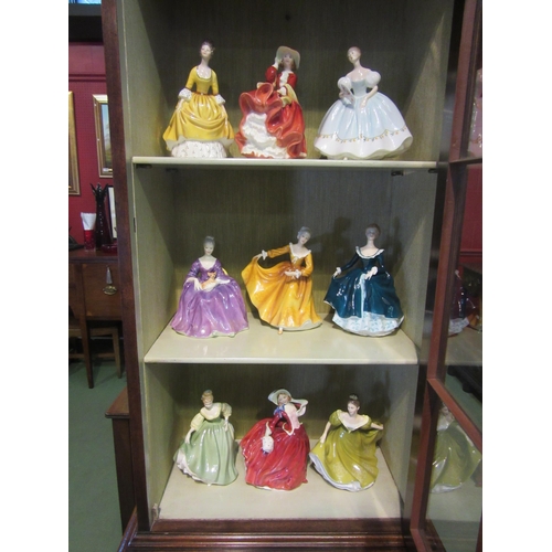 4077 - Nine Royal Doulton ladies including 'Top O' The Hill', ' Coralie', ' Fair Lady', 'Janine', 'Charlott... 