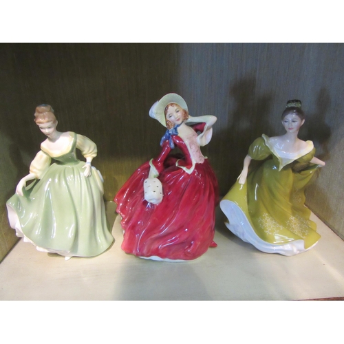 4077 - Nine Royal Doulton ladies including 'Top O' The Hill', ' Coralie', ' Fair Lady', 'Janine', 'Charlott... 