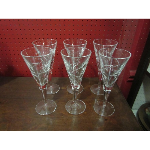 4204 - A set of six Stuart crystal wine glasses
