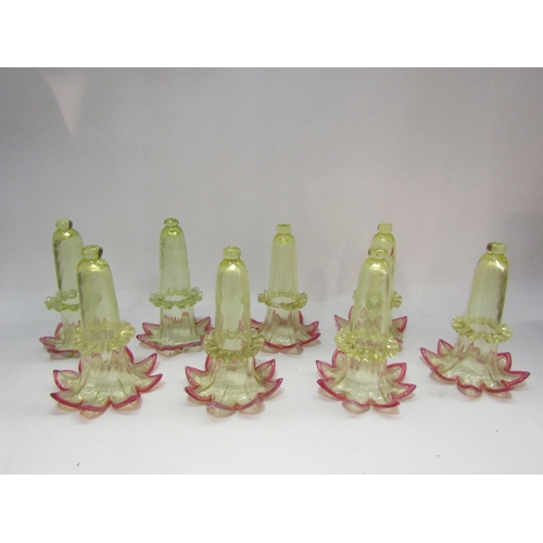 4349 - Eight epergne trumpets, 13cm tall