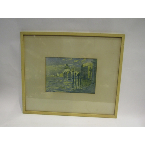 4461 - ETHYL POWYS COBB: watercolour of rolling hills with trees, signed, and a R. HELLWAG print, both fram... 