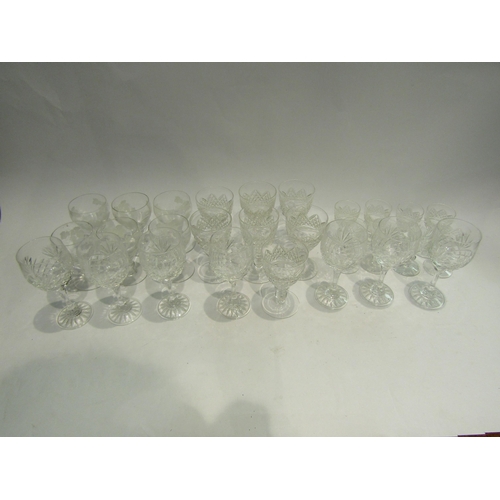 4479 - A quantity of cut glass drinking glasses including Stewart (28)