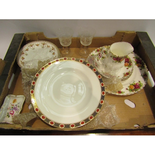 4488 - A box of ceramics including Royal Albert 