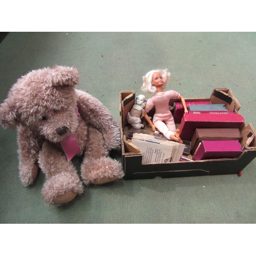 4262 - A mixed lot including Sindy doll, Parker pen, Viewmaster reels, various card games, Harlington bear,... 