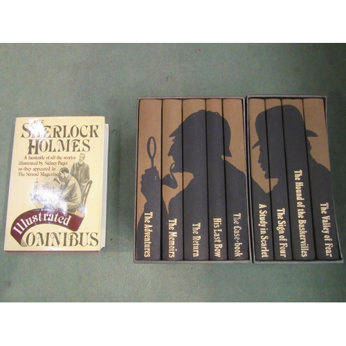 4265 - A box of miscellaneous Sherlock Holmes volumes, two in card cases to include 