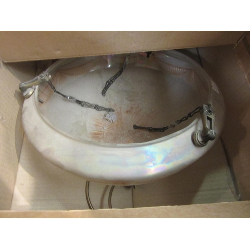 4267 - Two early 20th Century glass ceiling light shades