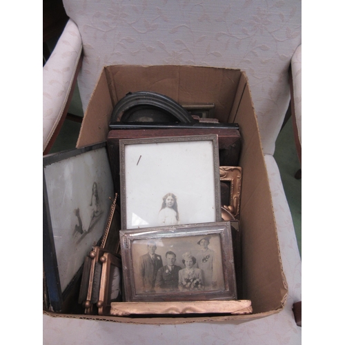 4273 - A quantity of small pictures and frames including one silver framed