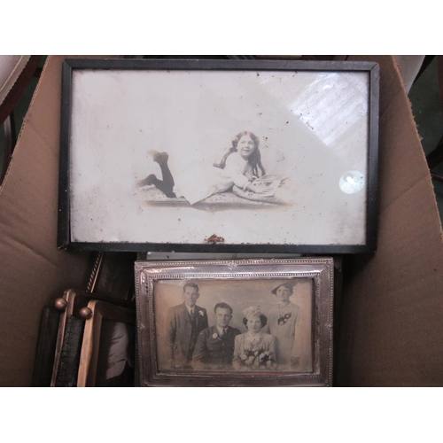 4273 - A quantity of small pictures and frames including one silver framed