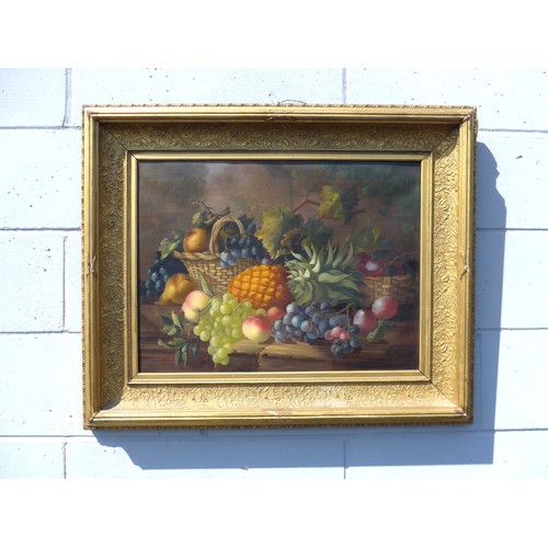 7013 - MARIA MARGITSON (1832-1896) An oil on canvas, still life fruit, signed bottom right and dated 1878, ... 