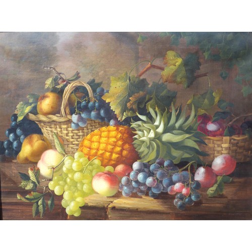 7013 - MARIA MARGITSON (1832-1896) An oil on canvas, still life fruit, signed bottom right and dated 1878, ... 