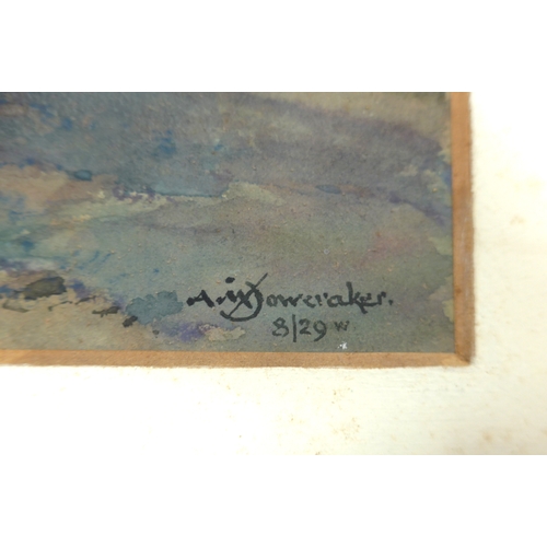 7005 - Four early 20th Century unframed watercolours to include - WILLIAM BROCK (1874-1953) Shepherd and do... 