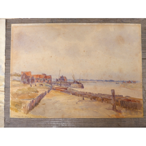 7006 - A collection of unframed 19th and early 20th Century watercolours, some mounted, artists include Edw... 