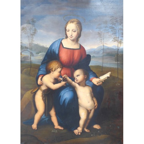 7050 - A 19th Century copy of the 'Madonna of the Goldfinch' (Madonna del Cardellino) after Raphael Sanzio,... 