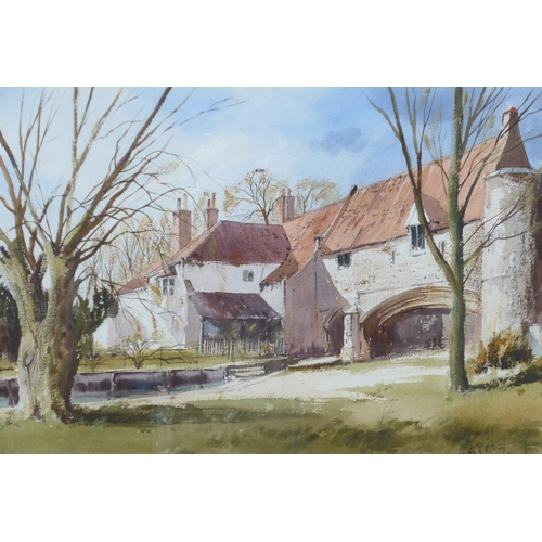 7066 - LESLIE HARDY MOORE (1907-1997) A framed and glazed watercolour, 'Pulls Ferry, Norwich'. Signed botto... 