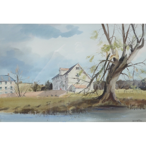 7065 - LESLIE HARDY MOORE (1907-1997) A framed and glazed watercolour - Keswick Mill near Norwich. Signed b... 