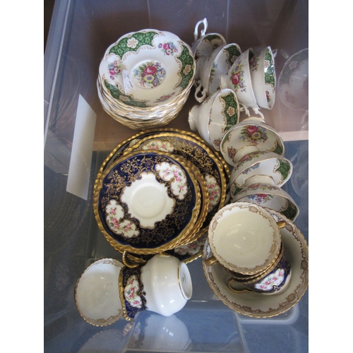 1640 - Fine bone china tea cups and saucers, Crown Staffordshire cups and saucers