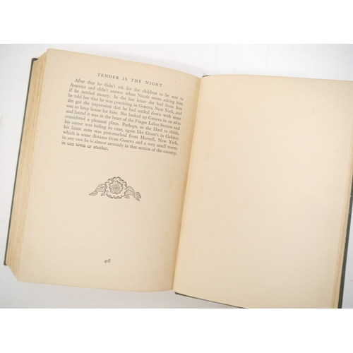 5110 - F. Scott Fitzgerald: 'Tender is the Night. A Romance.', New York, Charles Scribner's Sons, 1934, 1st... 