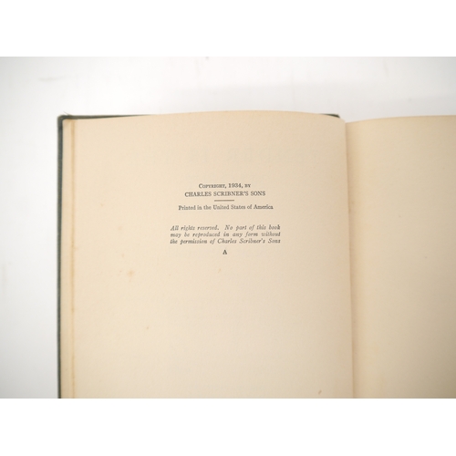 5110 - F. Scott Fitzgerald: 'Tender is the Night. A Romance.', New York, Charles Scribner's Sons, 1934, 1st... 