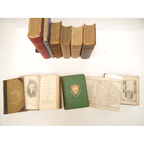 5323 - A quantity of assorted East Anglian directories and books, including White's Norfolk, 1845, 2nd edit... 