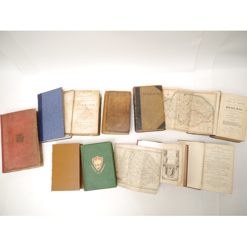 5323 - A quantity of assorted East Anglian directories and books, including White's Norfolk, 1845, 2nd edit... 