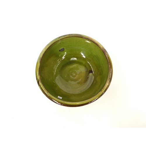 7056 - SIDNEY TUSTIN (1913-2005) A Winchcombe Pottery bowl, green glazed interior. Impressed personal and p... 