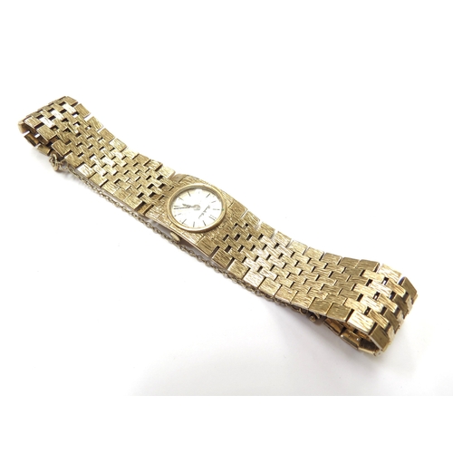 6174 - A Bueche Girod 9ct gold bracelet wristwatch, 35.3g