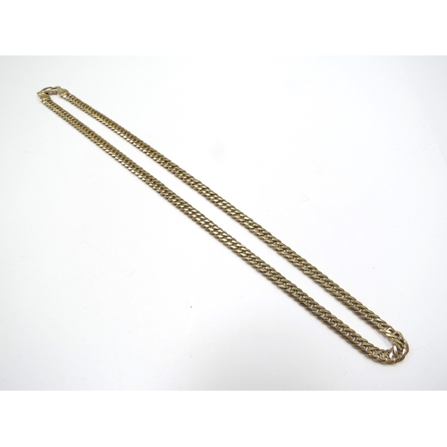 6384 - A 9ct gold flatlink necklace, 45cm long, 18.5g