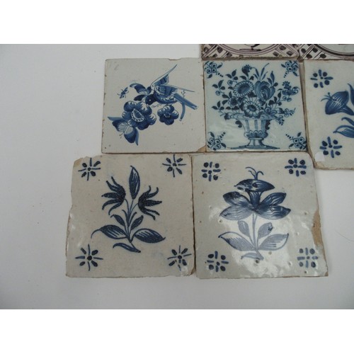 6280 - Antique delft tiles varying design (8)