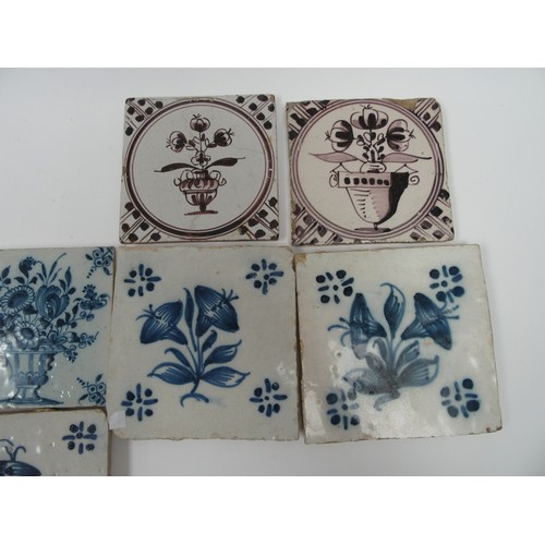 6280 - Antique delft tiles varying design (8)