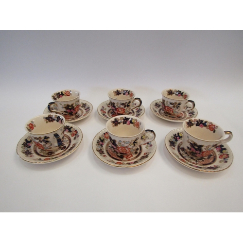 1427 - A Mason's 'Mandarin' pattern set of six coffee cups and saucers