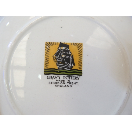 1334 - A Gray's Pottery Sunderland lustre plate motto 