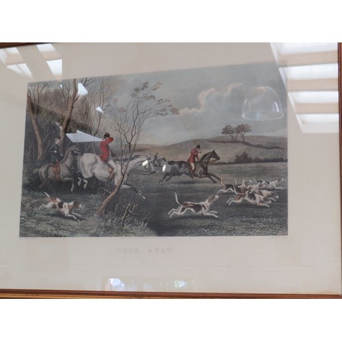 2114 - A set of four large reproduction hunting prints 