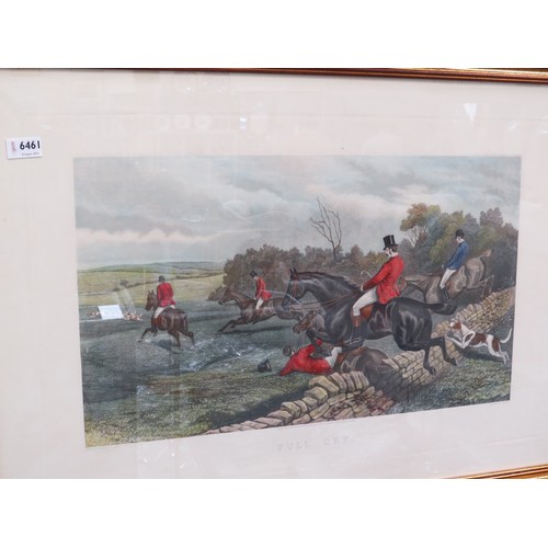 2114 - A set of four large reproduction hunting prints 