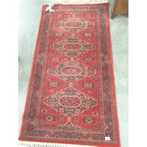 2128 - A Royal Kesham red wool rug a/f