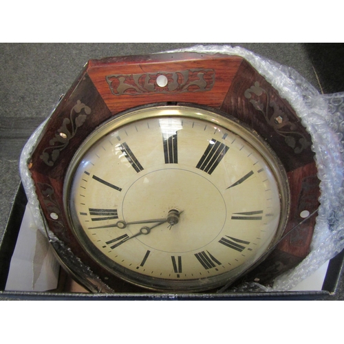 1630 - A 19th Century weight-driven octagonal cased wall clock, Roman dial