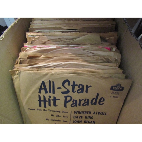 1648 - Three boxes of 78rpm shellac records including Frank Sinatra, Norman Wisdom, Les Paul, Doris Day, Lo... 