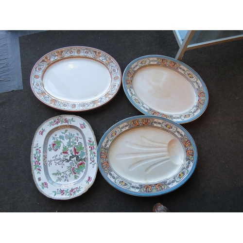 1360 - Four stoneware platters to include Victorian 