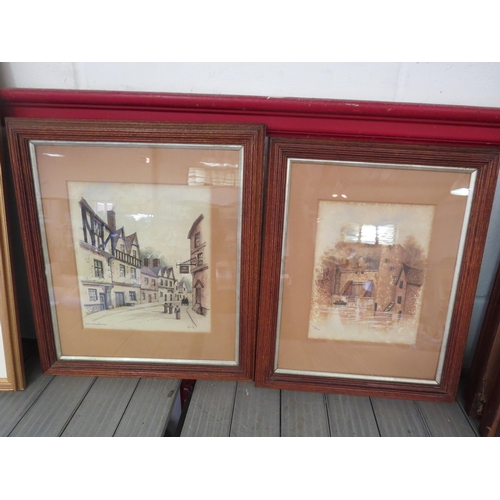 1383 - EDWARD POCOCKE (1843-1901): Five ink and watercolours, mainly of Norwich scenes, including Cowgate S... 