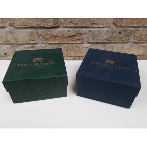 6250 - Two Fortnum & Mason Christmas puddings 007 and 008 'With best wishes the Queen and the Duke of Edinb... 