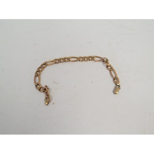 1058 - A 9ct gold flatlink bracelet, 4.8g.