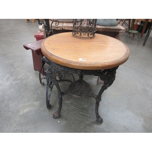 2008 - A Victorian cast iron pub table