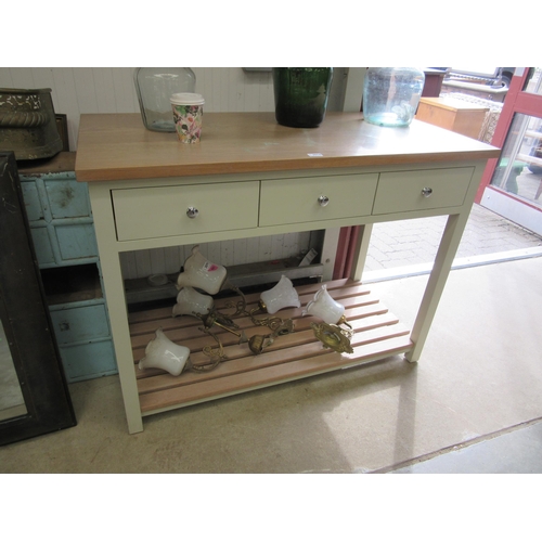 2074 - An oak Neptune style kitchen island