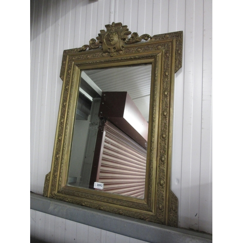 2093 - A Victorian gilt and gesso framed mirror