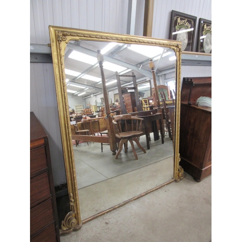 2105 - A Georgian gilt large hall mirror, 159cm x 160cm