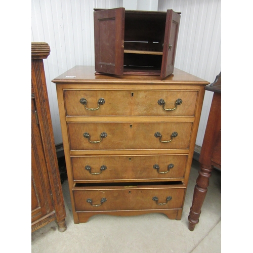 2118 - A 1950s repro walnut chest of drawers