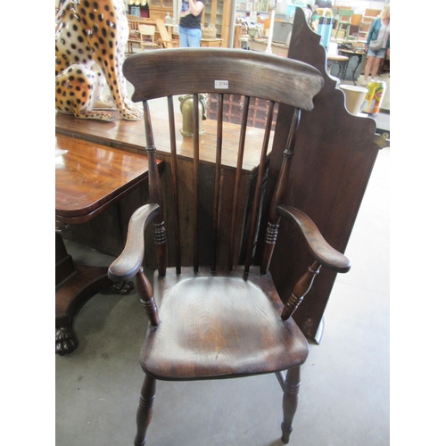 2154 - A Victorian elm high back Windsor chair