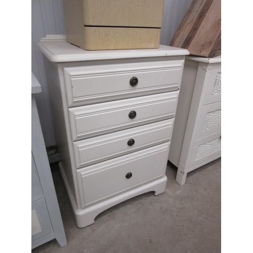 2230 - A modern painted pine chest of four drawers